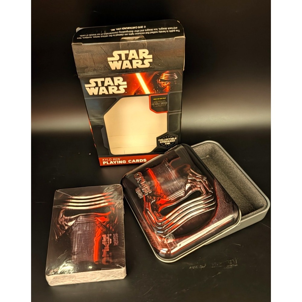 Star Wars The Force Awakens Kylo Ren Playing Cards In Collectible Tin Cartamundi